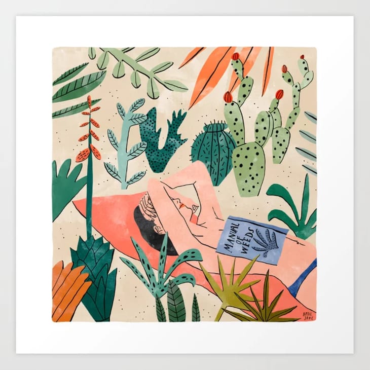 Society6 Lazy Girl Art Prints for Every Personality Type Apartment